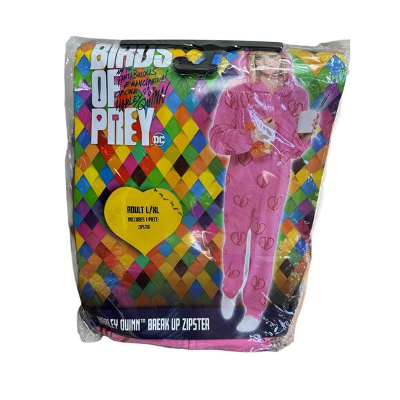 Harley Quinn Birds of Prey Break Up Zipster Jumpsuit L/XL NWT Costume DC Comics - Picture 7 of 9